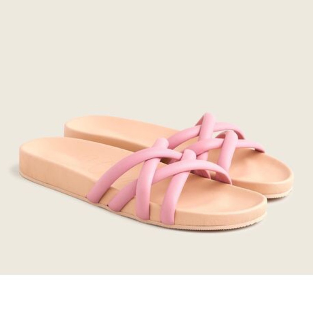 SOLD MARKETPLACE 4/26 CREW NIB Leather Padded Strap Sandal - Picture 3 of 8